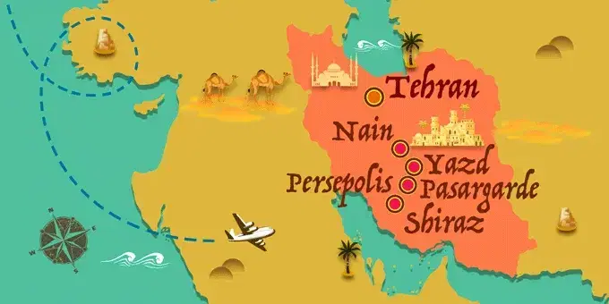 Tourist preparing for travel in Iran