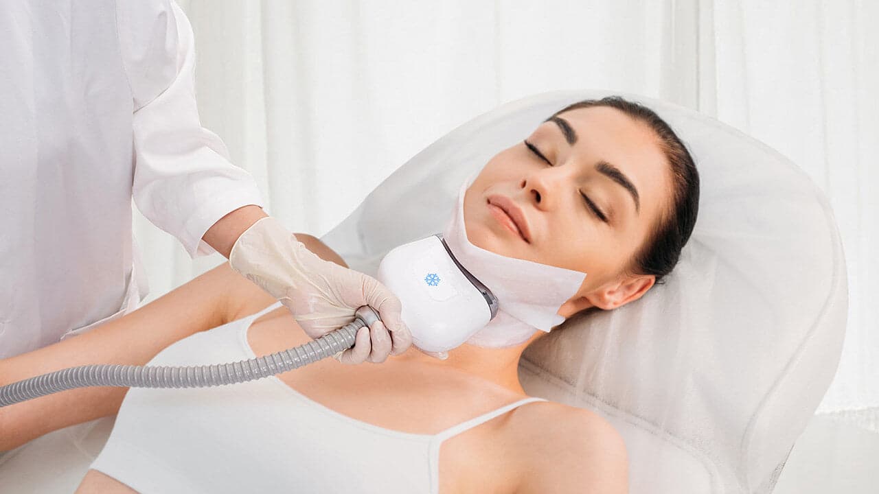 What causes a double chin?